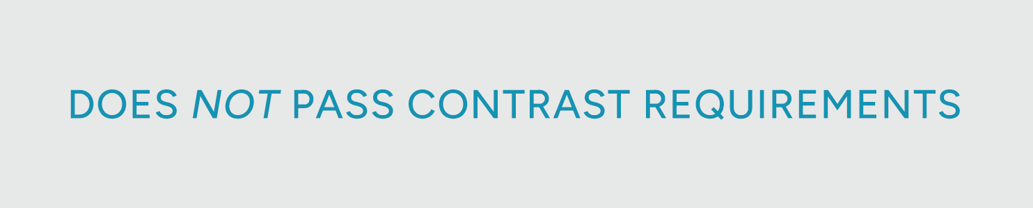Image showing color contrast that does not pass accessibility requirements.